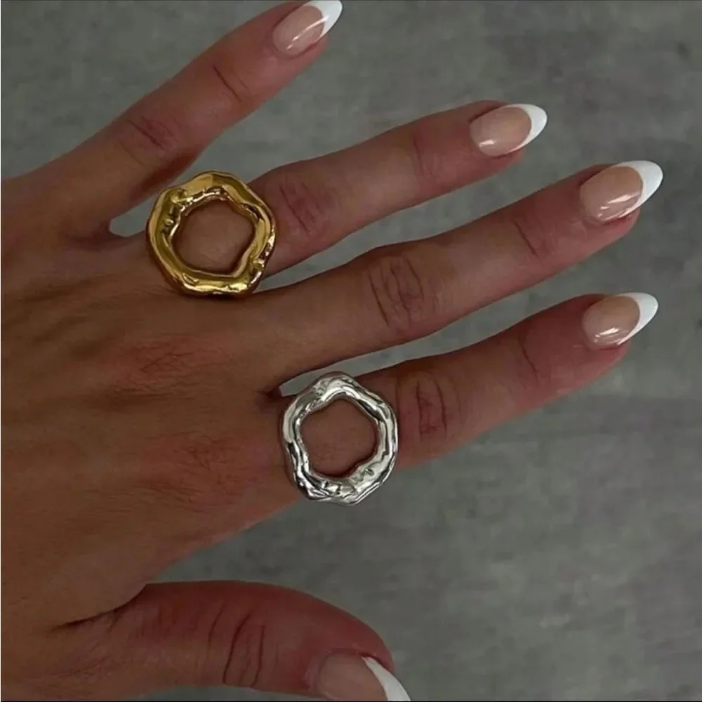 Gold geo ring M356